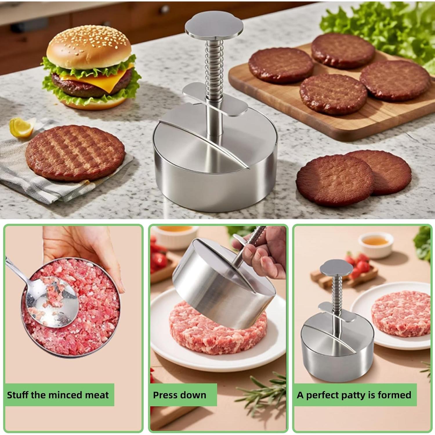 Prensa de Hamburguesas Acero Inoxidable 304 con 150 Papeles