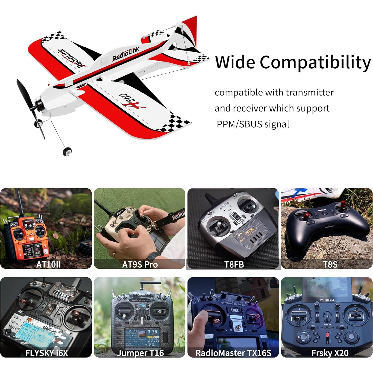 Avión RC Radiolink A560 PNP 580mm 6 Modos de Vuelo