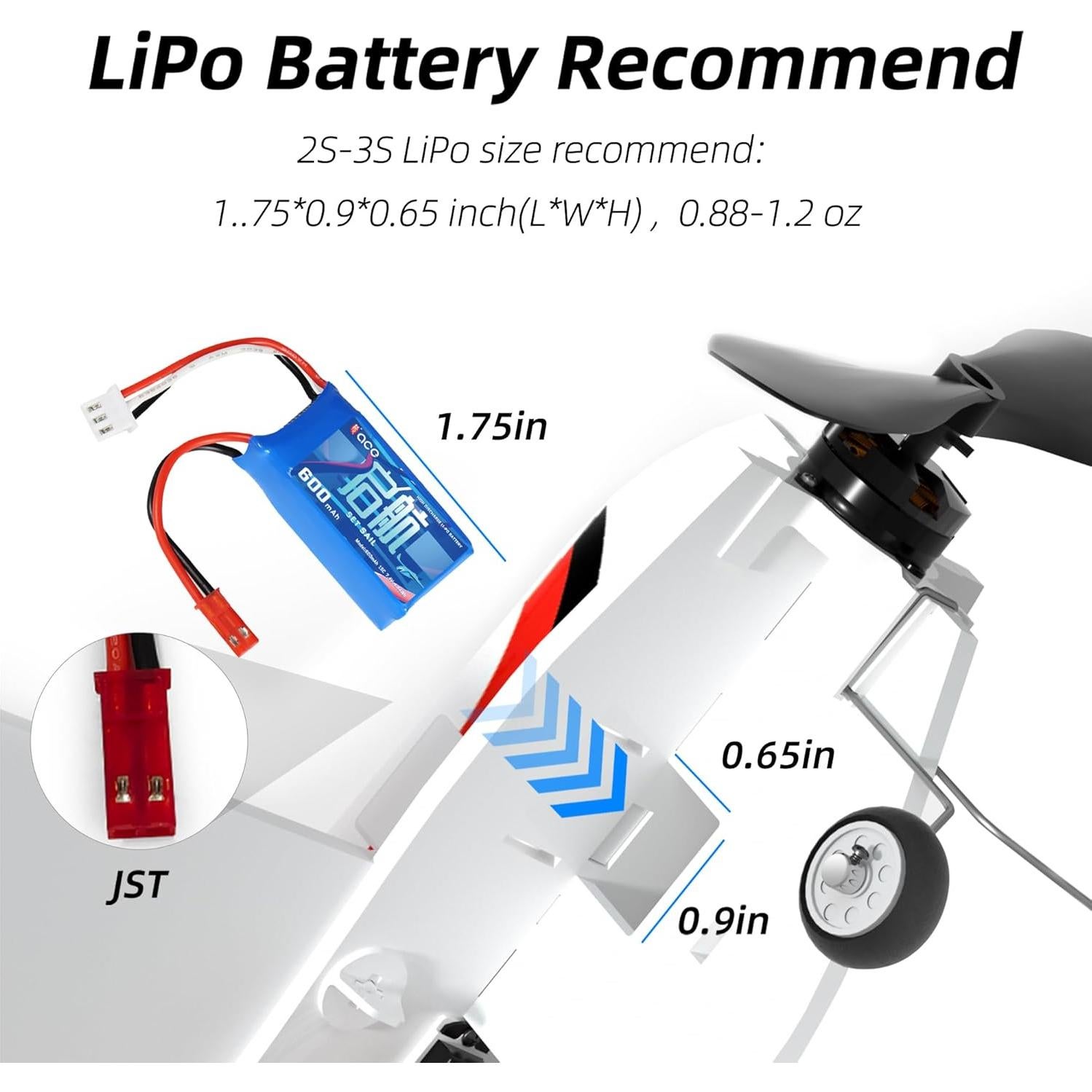Avión RC Radiolink A560 PNP 580mm 6 Modos de Vuelo