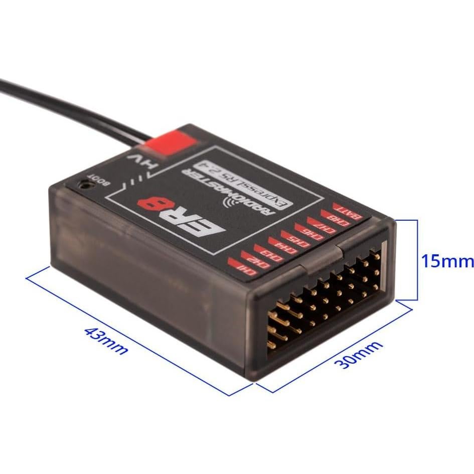 Receptor PWM Radiomaster ER8 2.4GHz 100mW Doble Antena