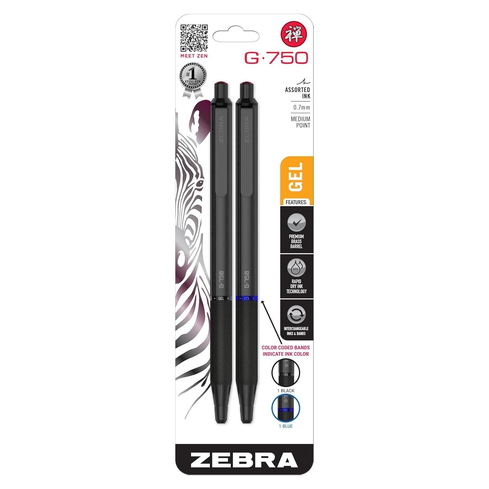 Bolígrafo Zebra Pen G-750 Metal 0.7mm - 2 Colores