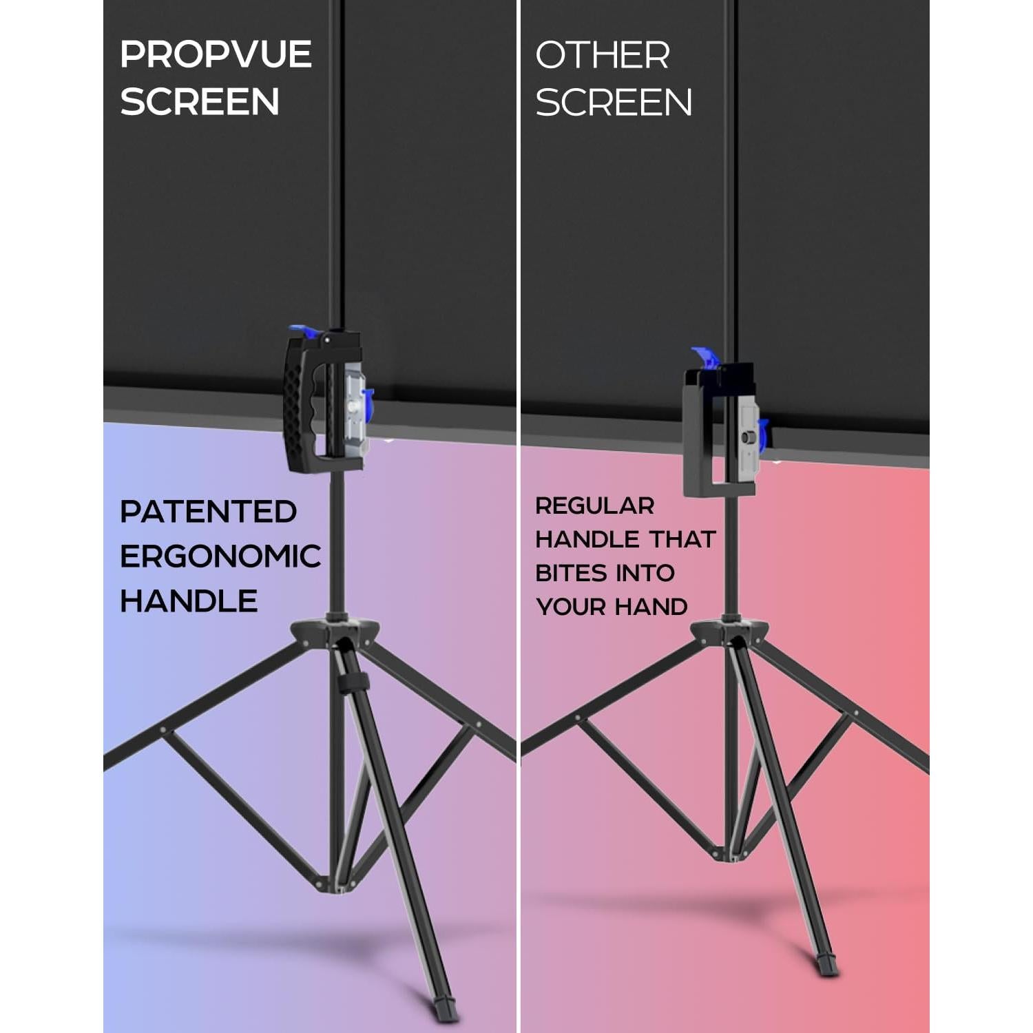 Pantalla de proyector 60" PropVue HD 16:9 con soporte trípode