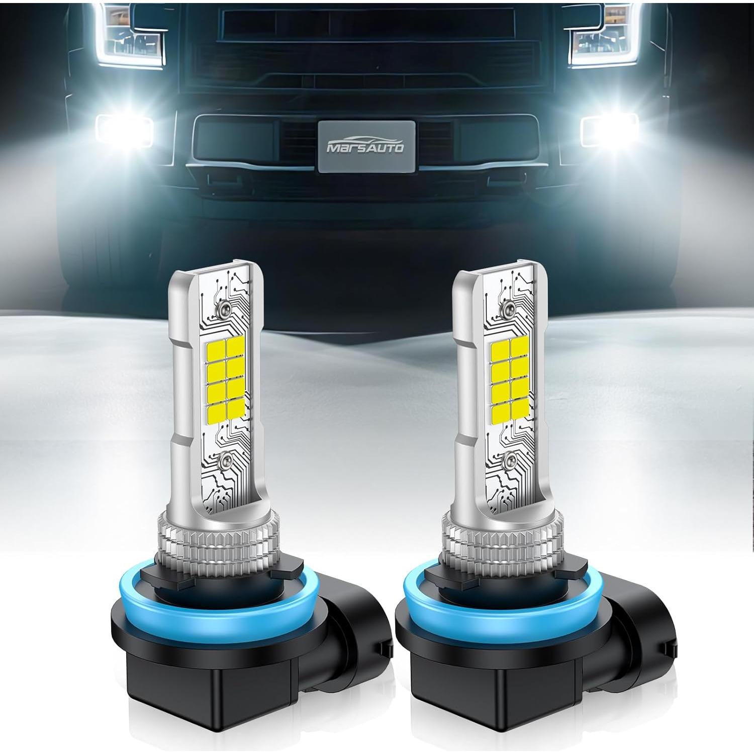 Bombilla LED de Niebla Marsauto H11/H8 10000 Lúmenes 6000K