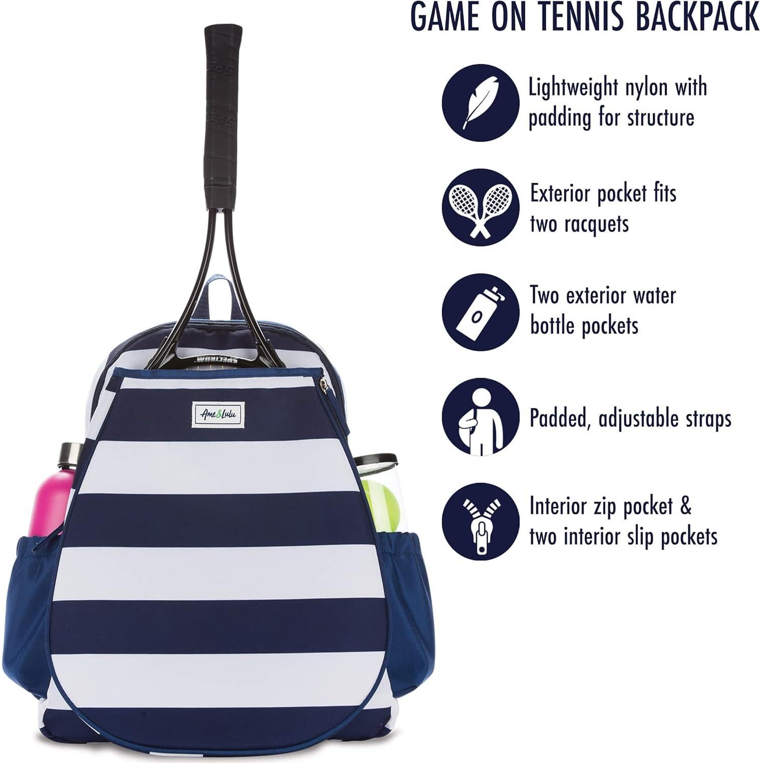 Mochila de Tenis Ame & Lulu - Juego en Tenis - Nylon Ligero