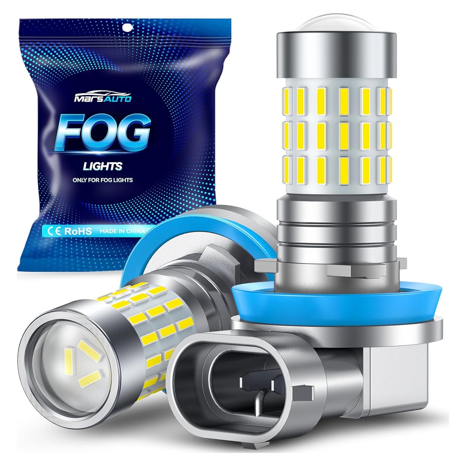 Bombillas LED Marsauto H11 H8 10,000 Lúmenes 6000K Niebla