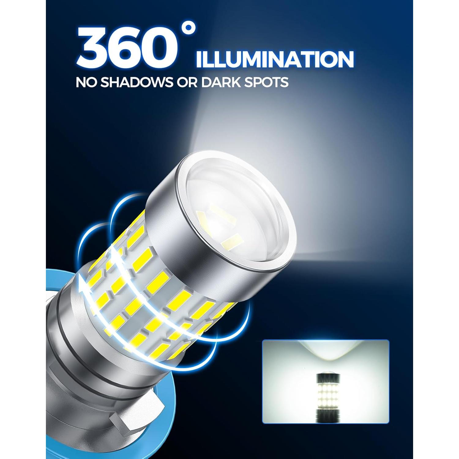 Bombillas LED Marsauto H11 H8 10,000 Lúmenes 6000K Niebla