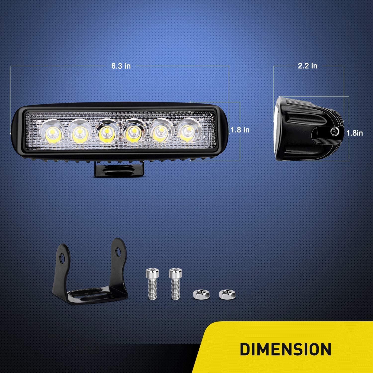 Luces LED Nilight 18W Spot con Kit de Cableado Off Road