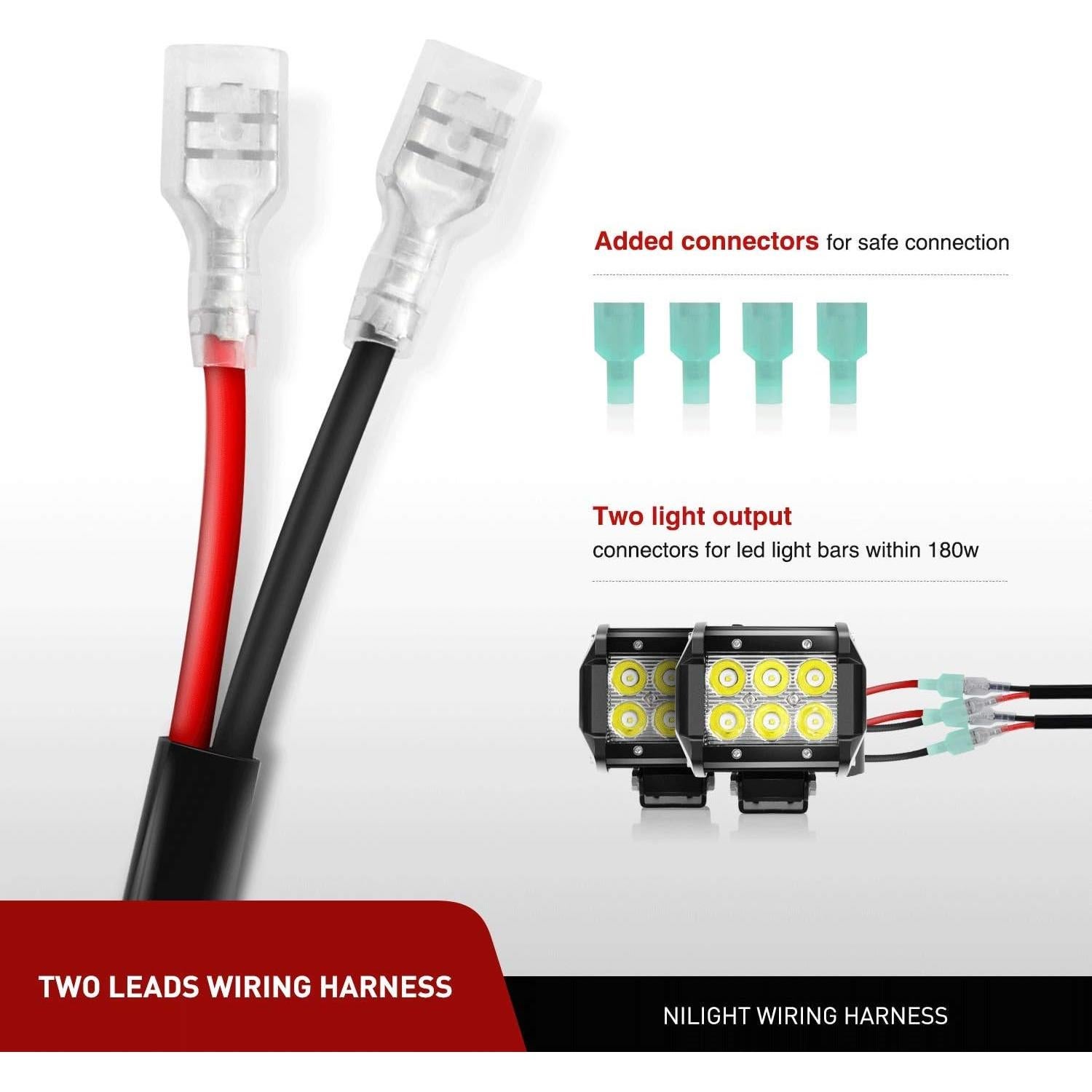 Luces LED Nilight 18W Spot con Kit de Cableado Off Road