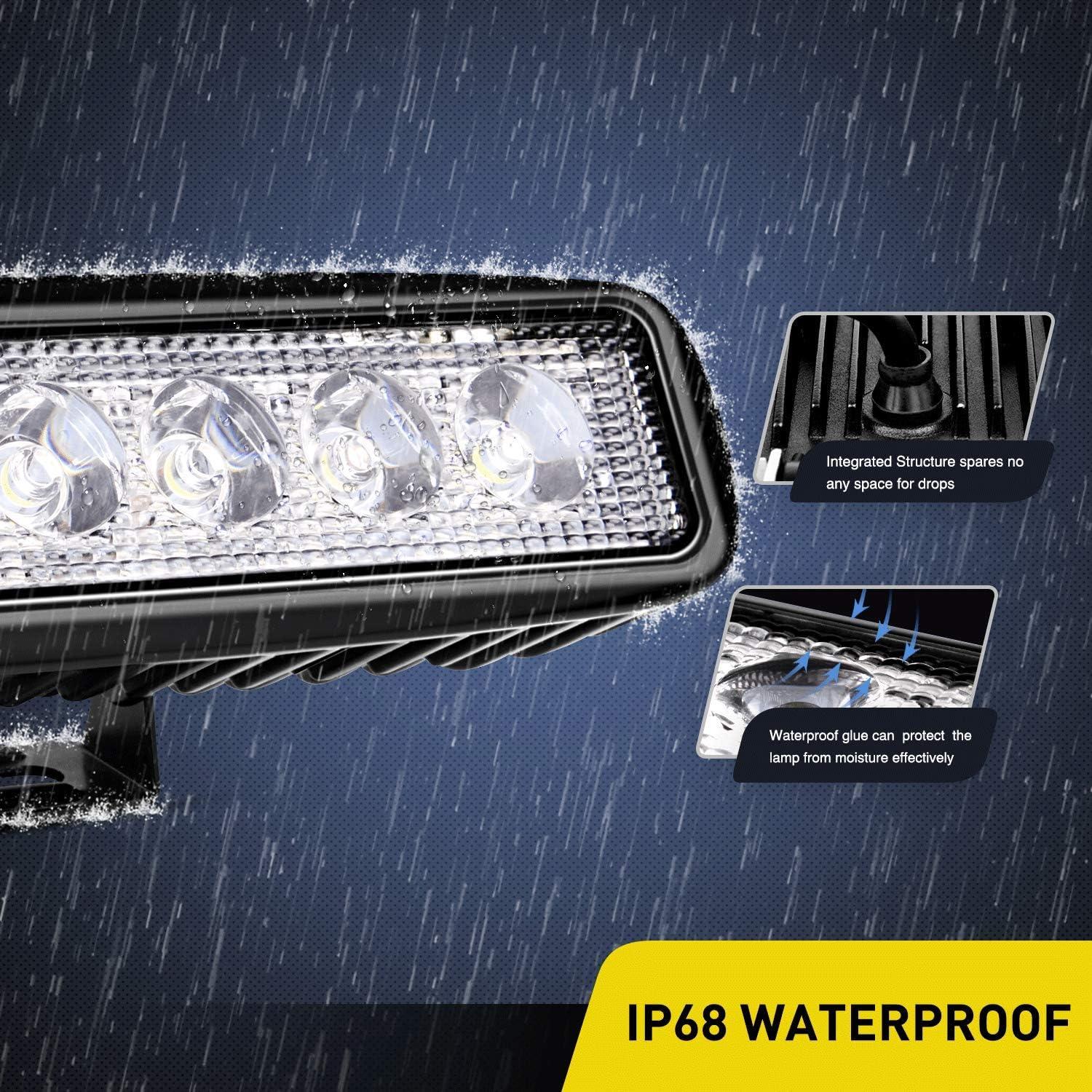 Luces LED Nilight 18W Spot con Kit de Cableado Off Road