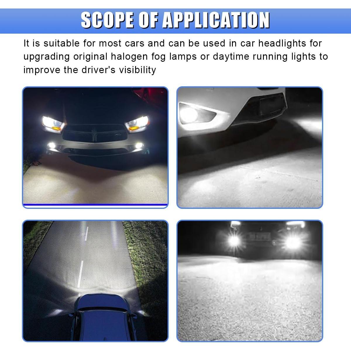 2 Bombillas Antiniebla LED H11 GAOLAOSY 1500 Lúmenes 6500K