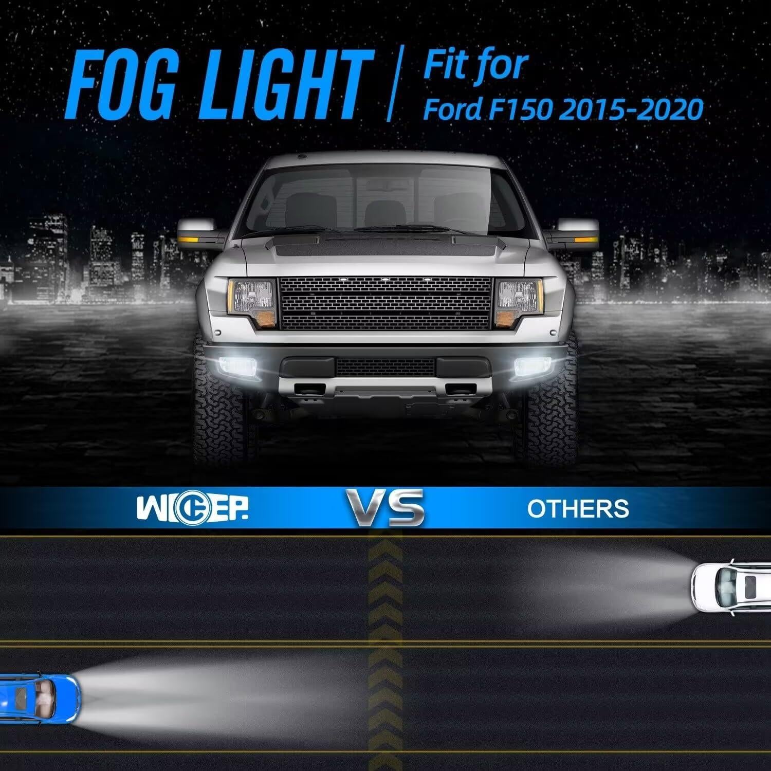 Luces Antiniebla LED Wideep 2015-2020 F150/F250/F350 Bicolor