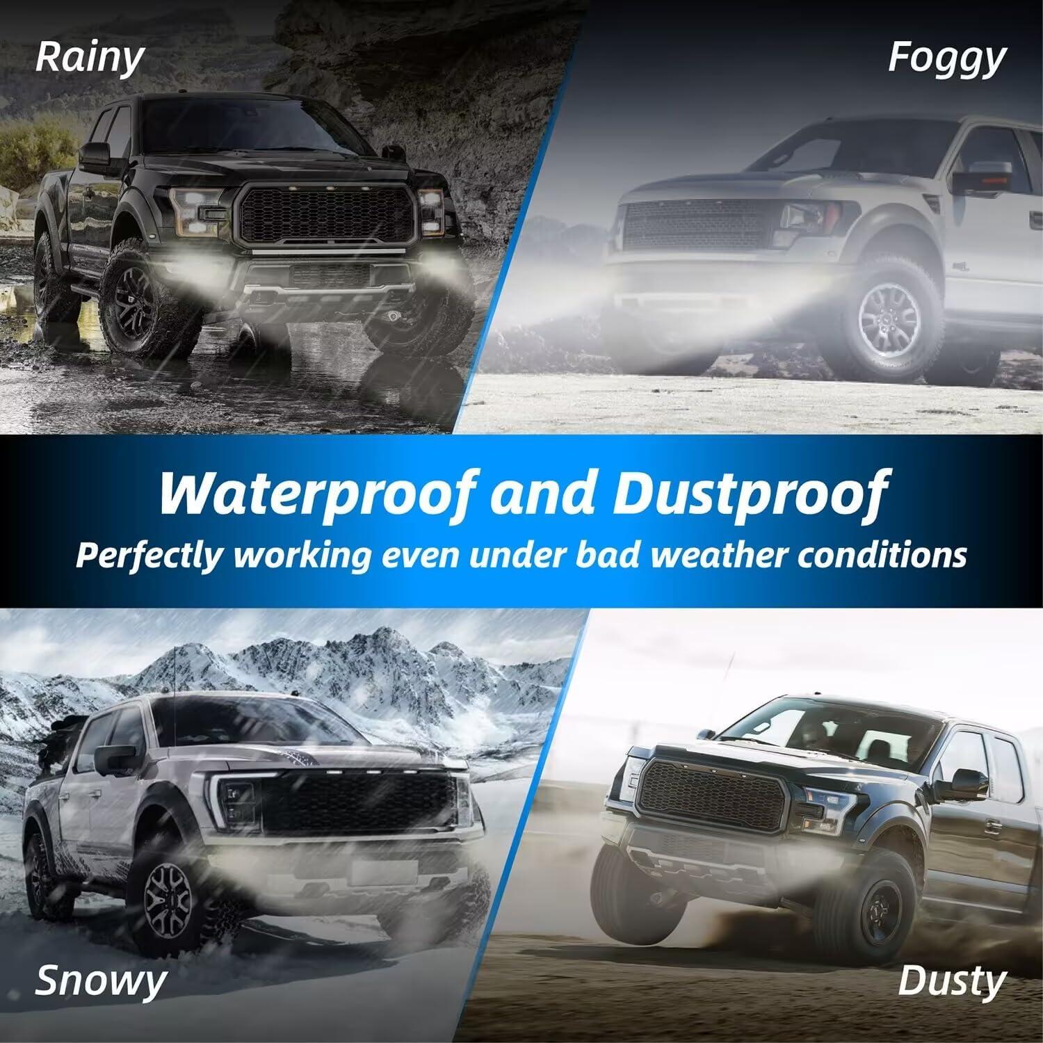 Luces Antiniebla LED Wideep 2015-2020 F150/F250/F350 Bicolor