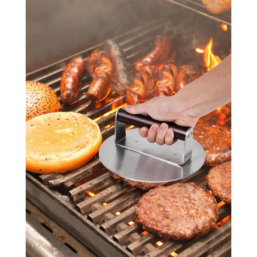 Prensa para Hamburguesas Brigii BP03, Acero Inoxidable 1.13kg