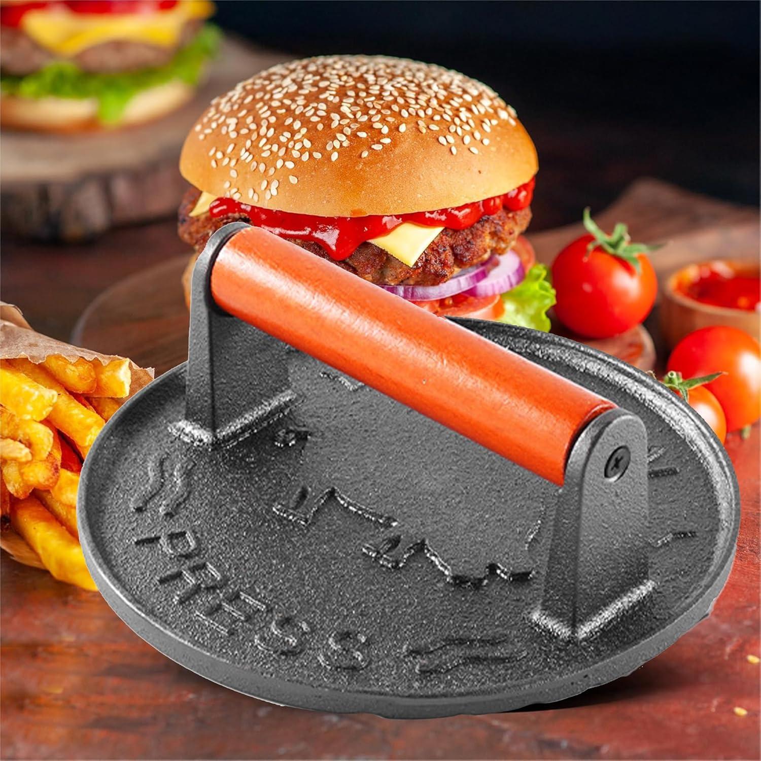 Prensa para Hamburguesas de Hierro Fundido OMGWYSIWYG 18.3 cm