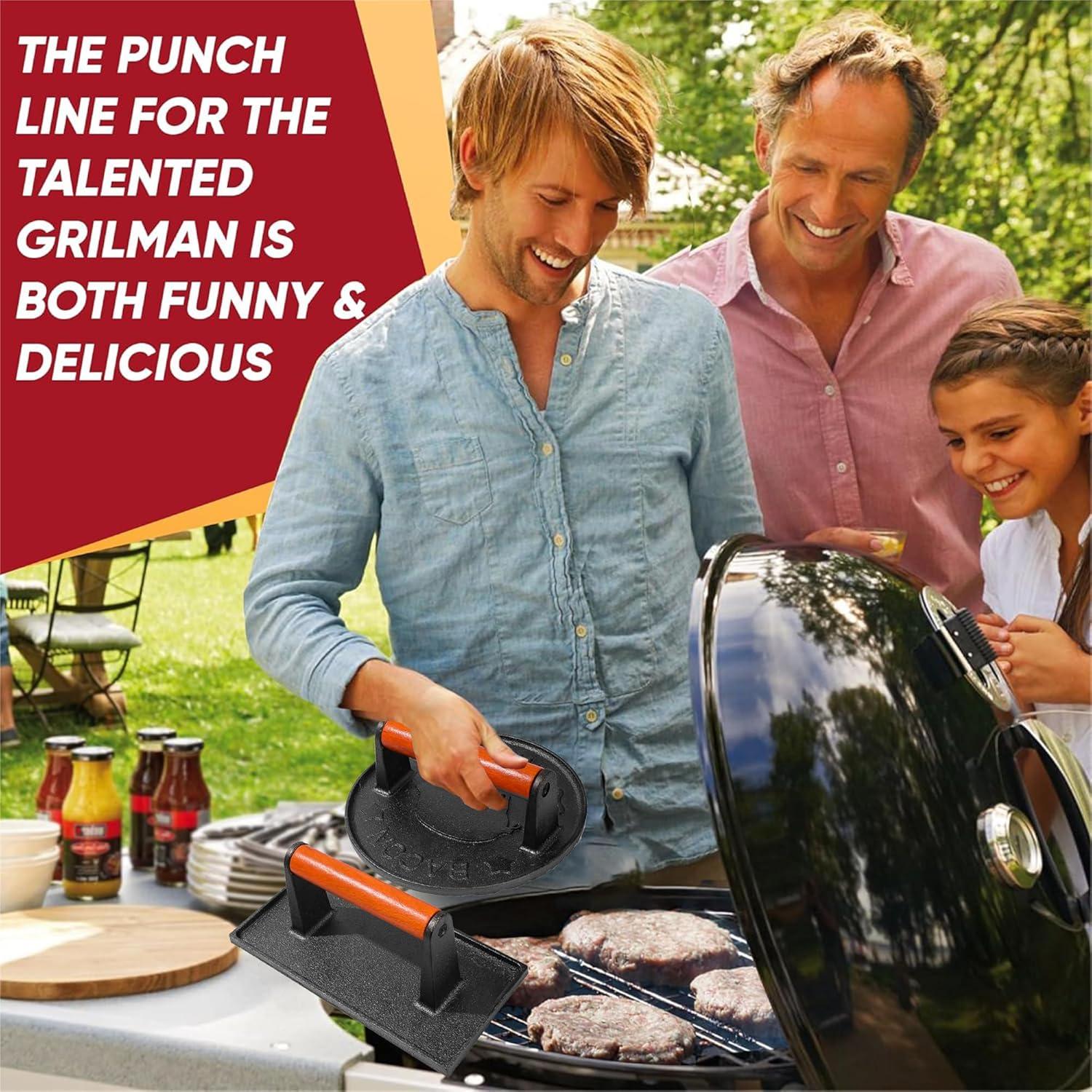 Prensa para Hamburguesas de Hierro Fundido OMGWYSIWYG 18.3 cm