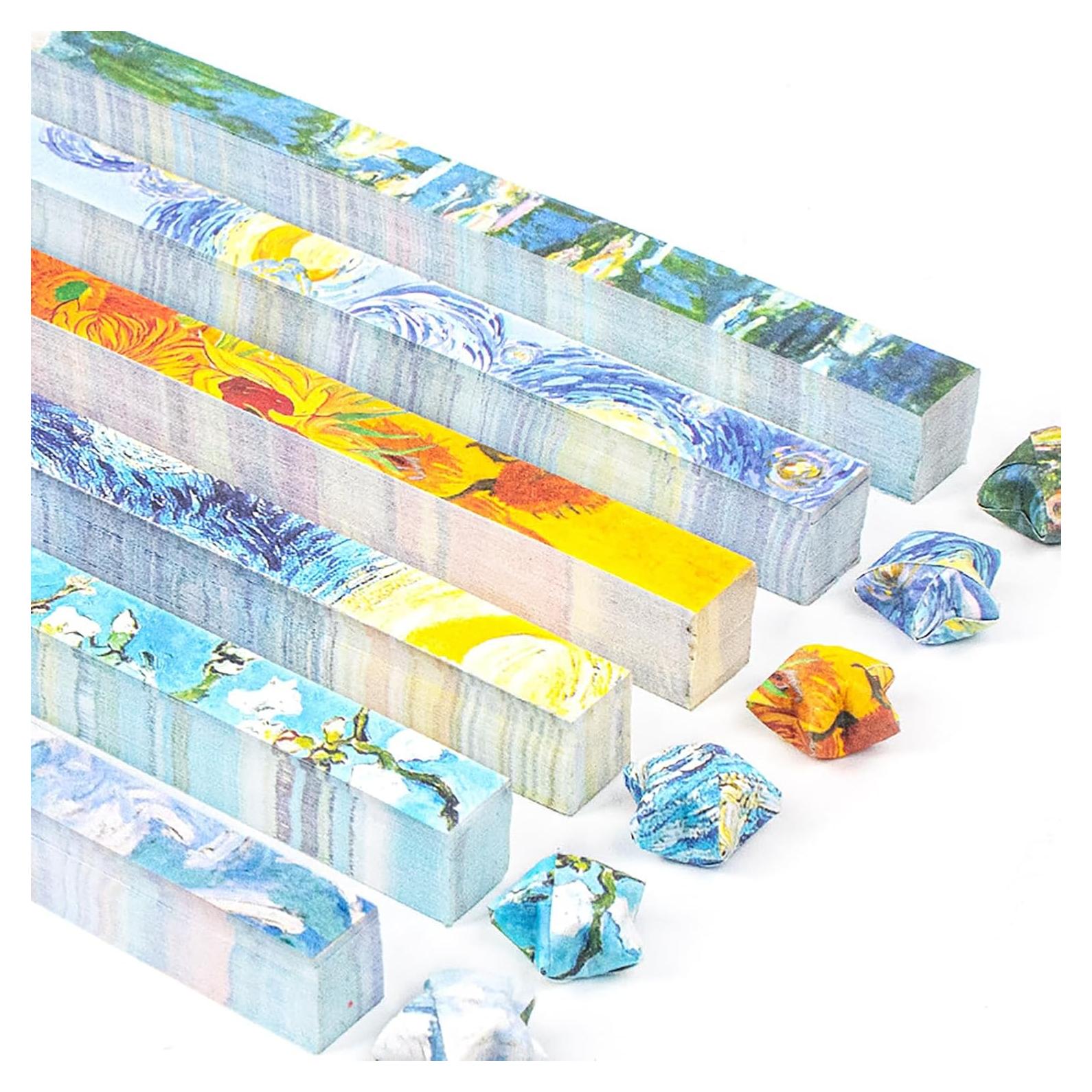 Kit de Tiras de Papel Origami Van G Star - 600 Hojas Doble Cara