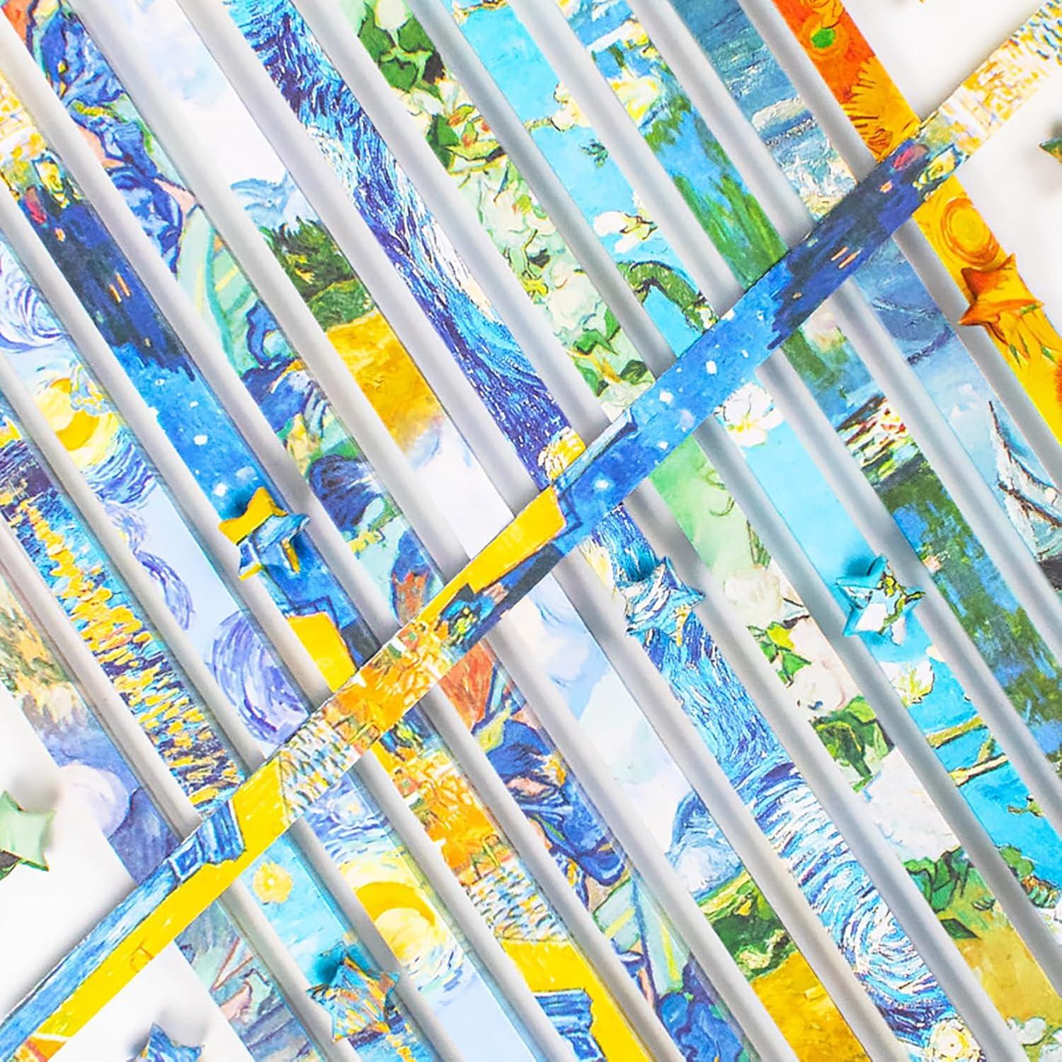 Kit de Tiras de Papel Origami Van G Star - 600 Hojas Doble Cara