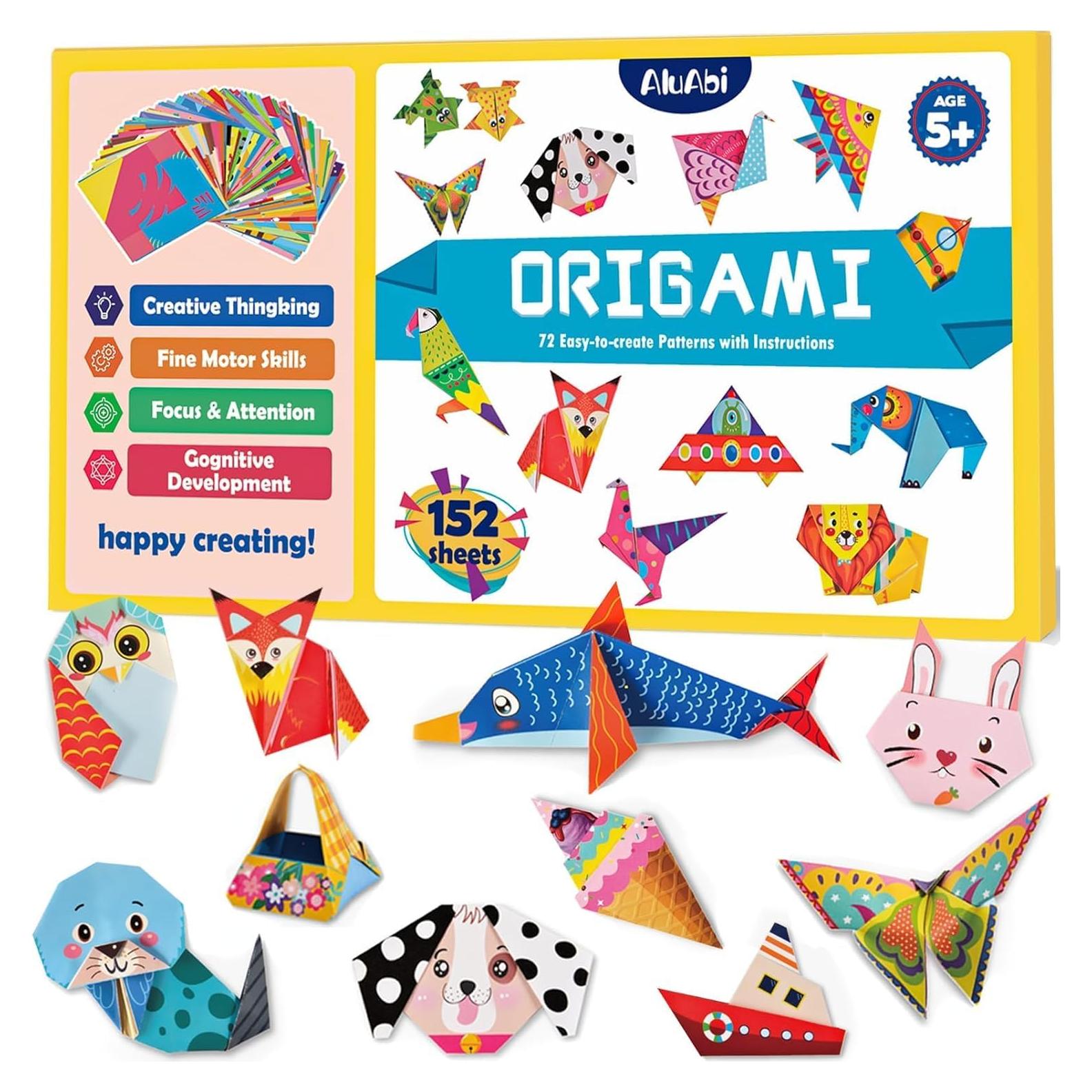 Kit de Papel Origami AluAbi 152 Hojas 14x14 cm