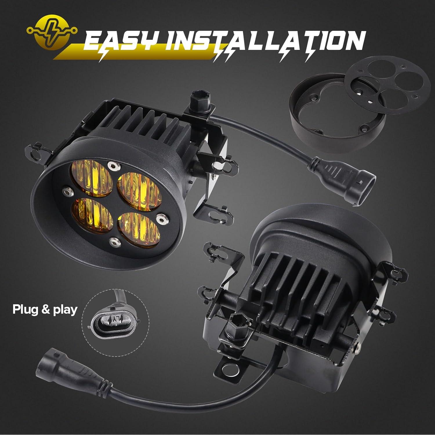 Luces de Niebla LED AUYICH Amarillas para Tacoma 2012-2023