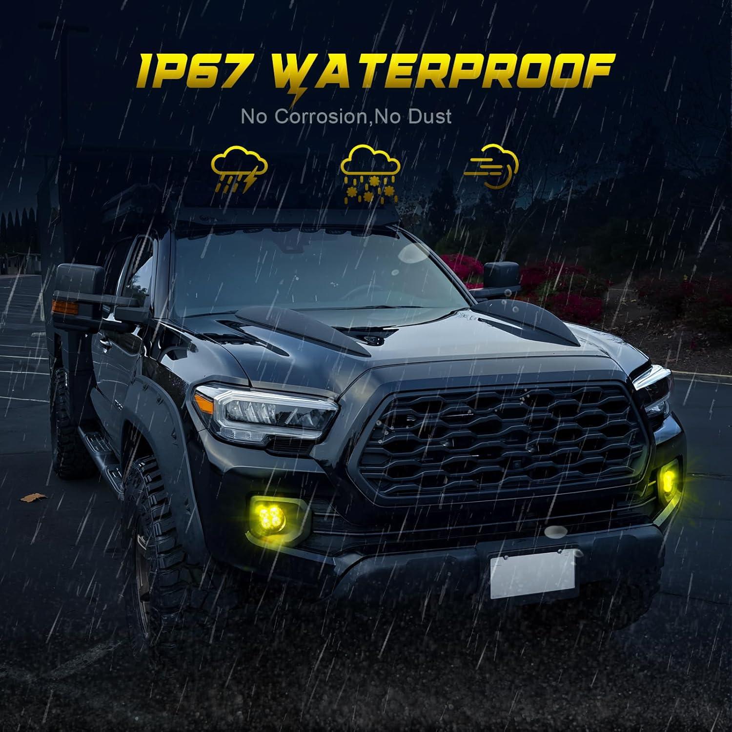 Luces de Niebla LED AUYICH Amarillas para Tacoma 2012-2023