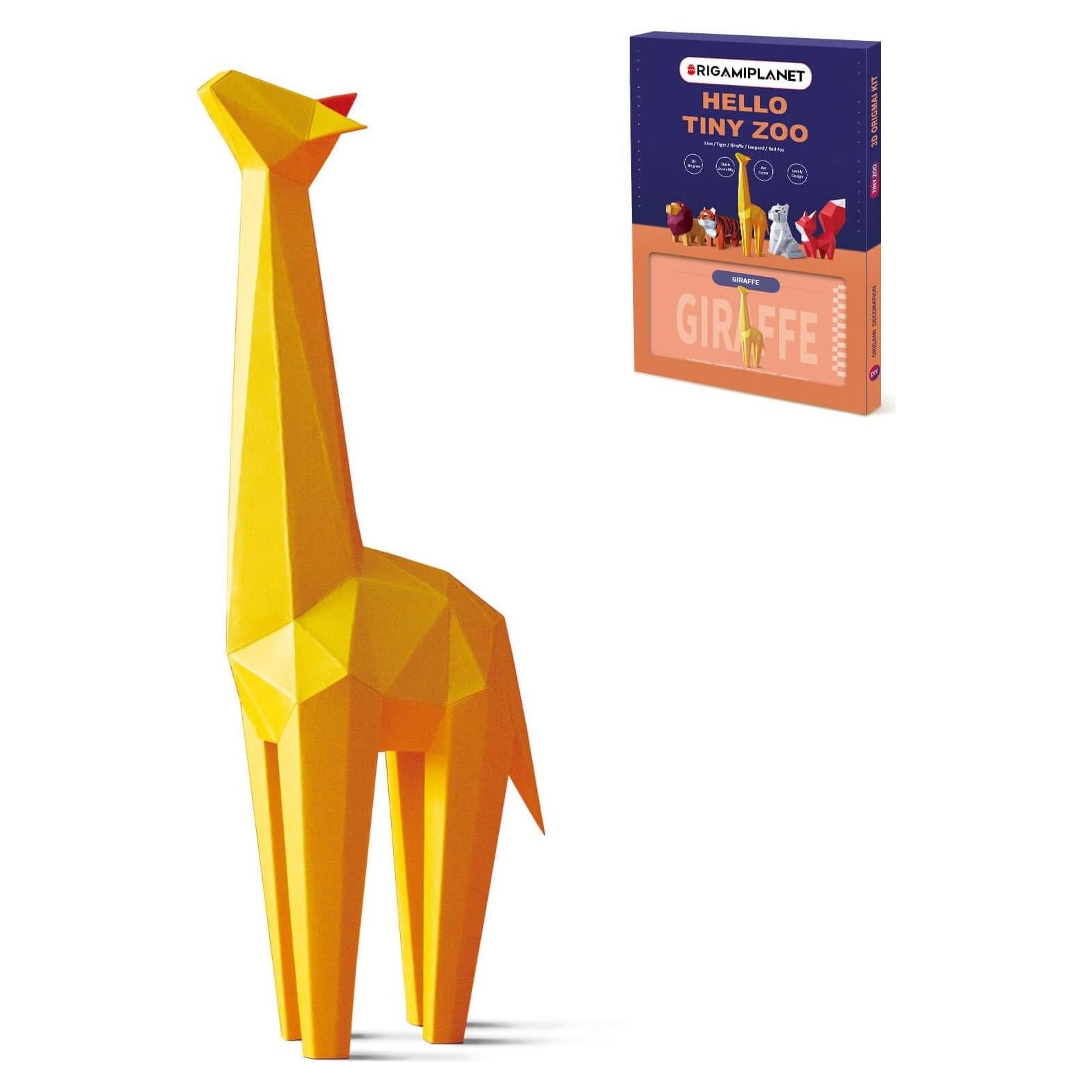 Kit de Artesanía en Papel 3D Giraffe OrigamiPlanet - DIY Decoración