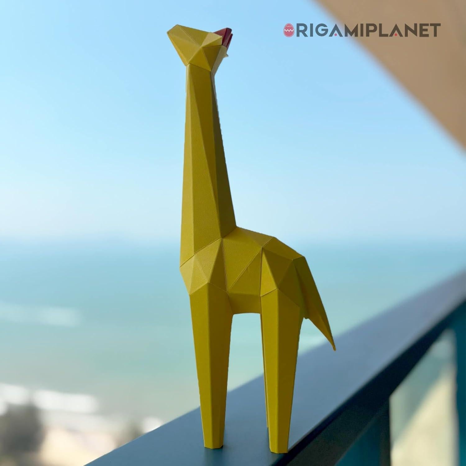 Kit de Artesanía en Papel 3D Giraffe OrigamiPlanet - DIY Decoración