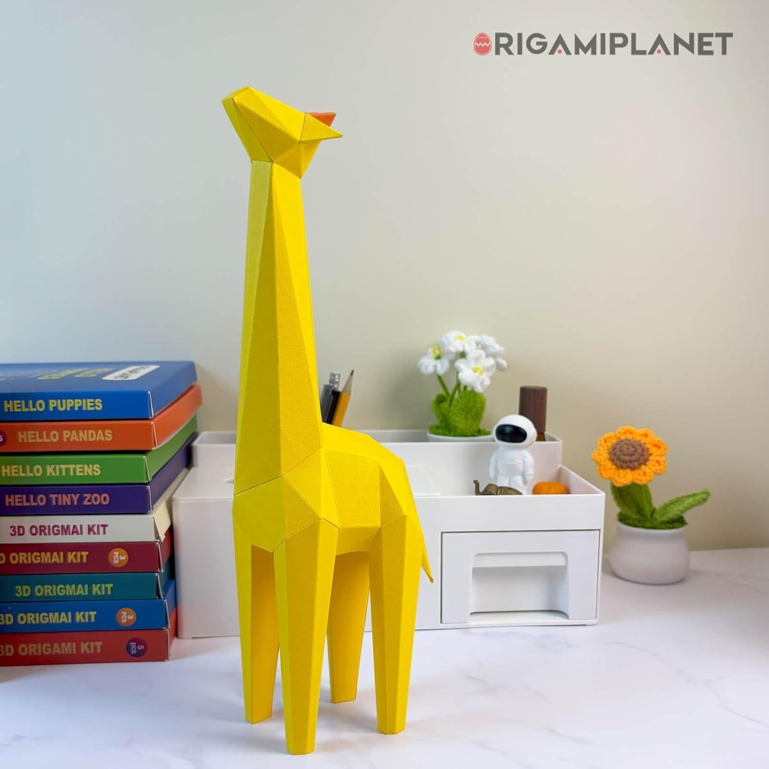 Kit de Artesanía en Papel 3D Giraffe OrigamiPlanet - DIY Decoración