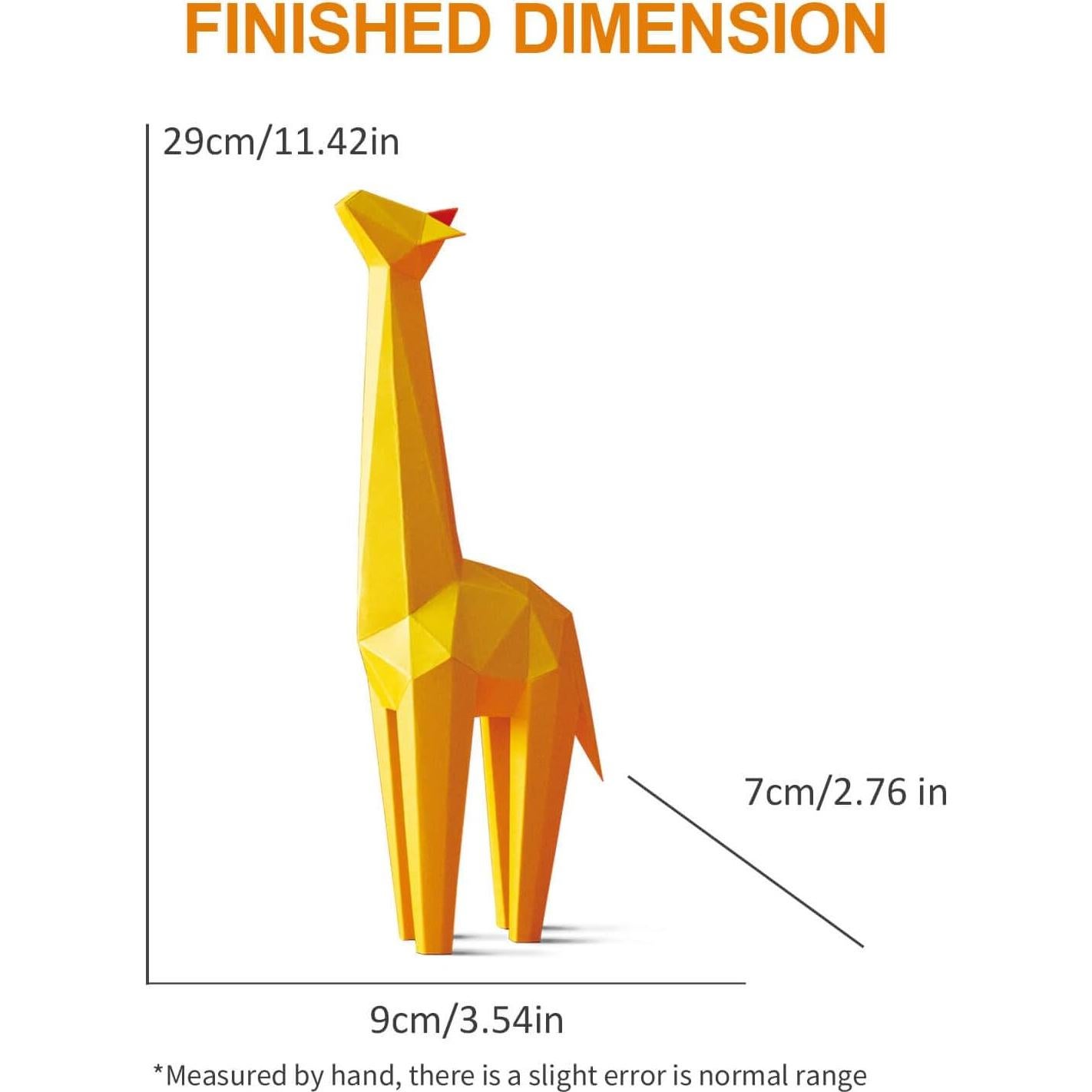 Kit de Artesanía en Papel 3D Giraffe OrigamiPlanet - DIY Decoración