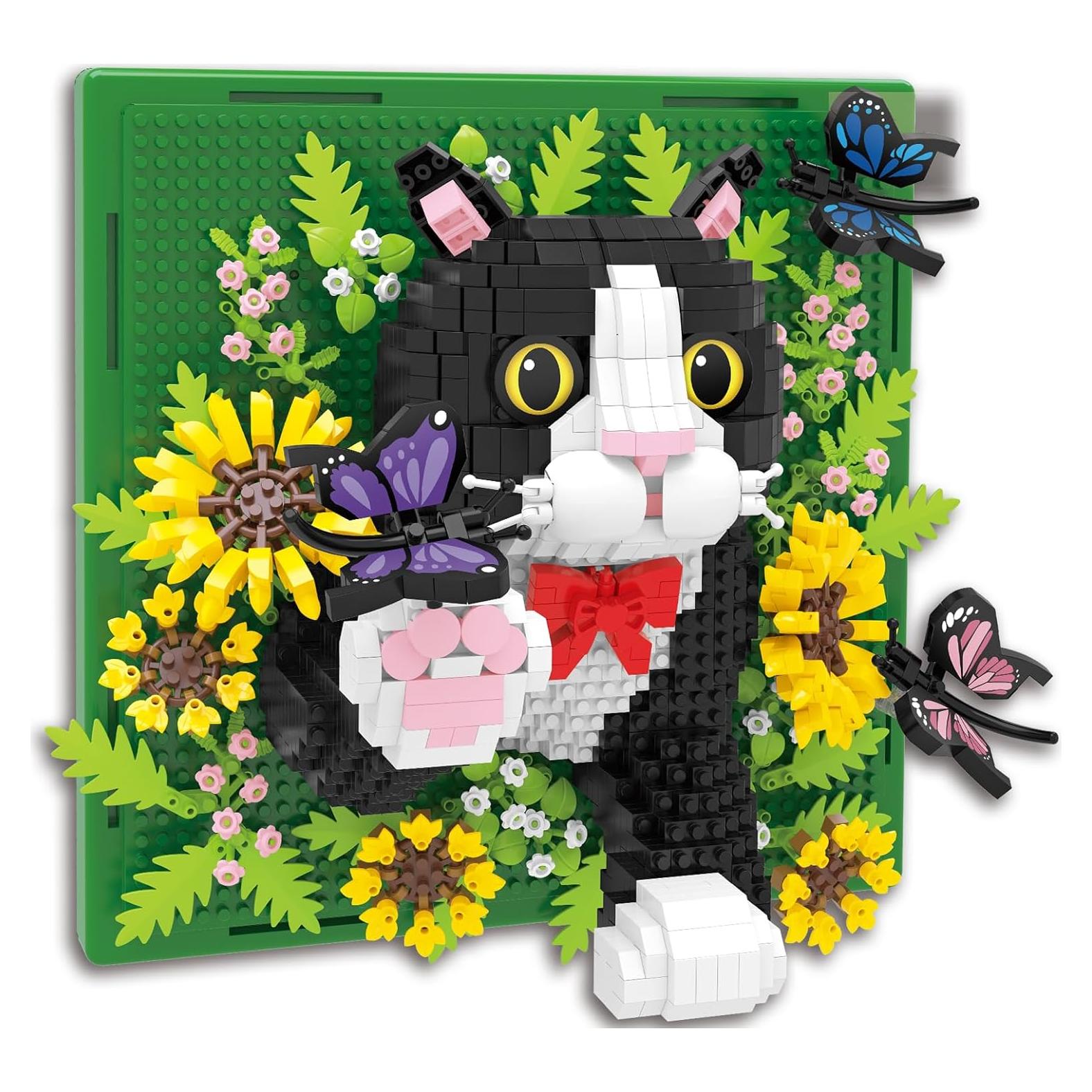 Juego de Bloques de Construcción 3D BseSparklion Gato 1402 PCS