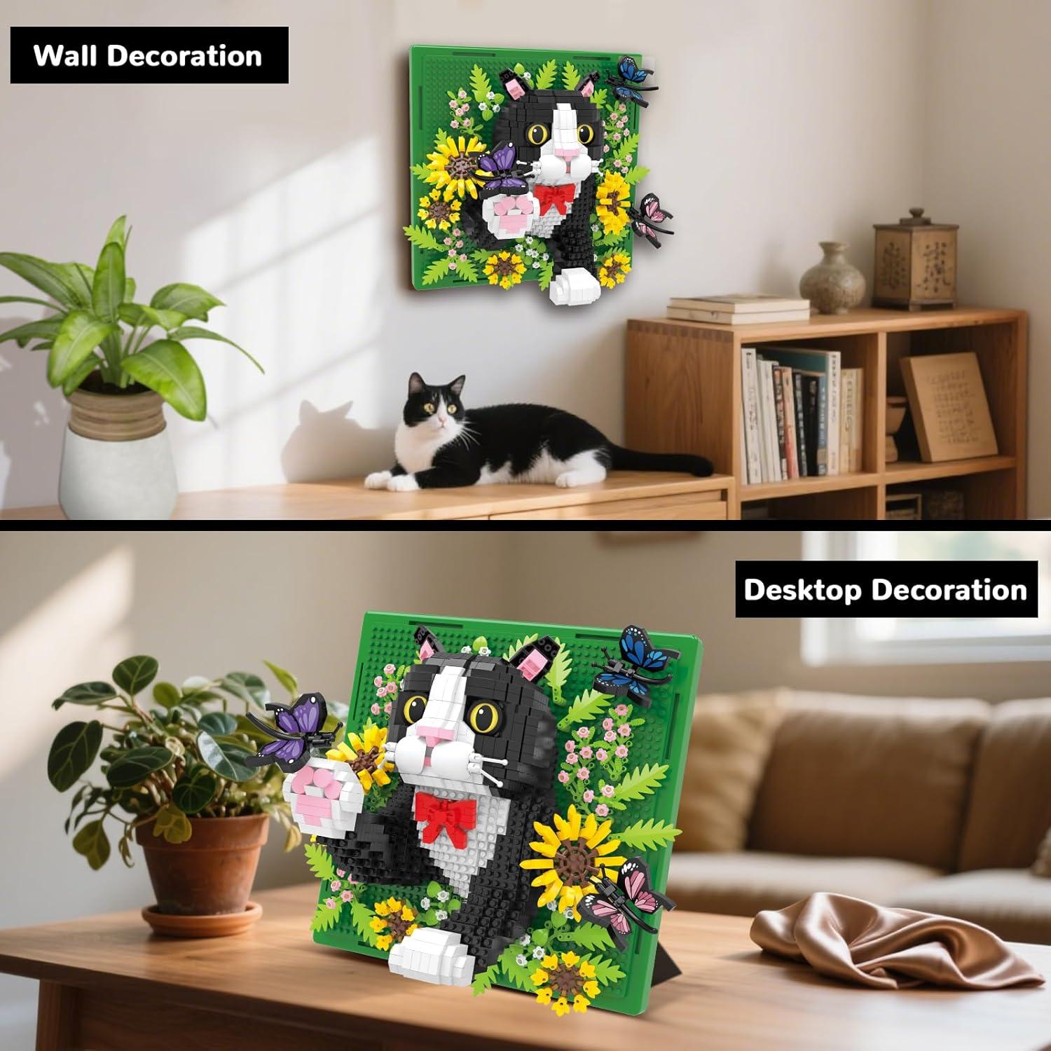 Juego de Bloques de Construcción 3D BseSparklion Gato 1402 PCS