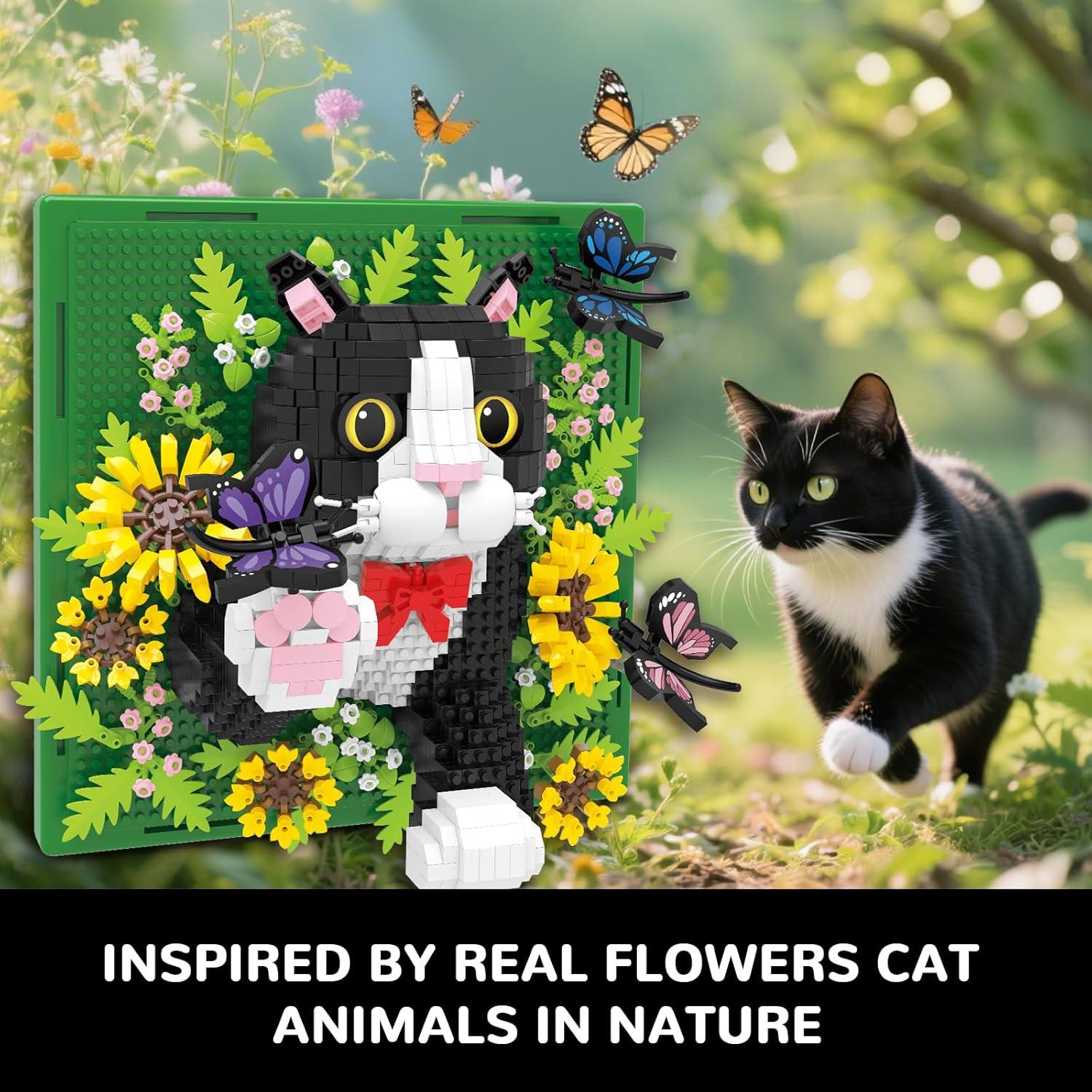 Juego de Bloques de Construcción 3D BseSparklion Gato 1402 PCS