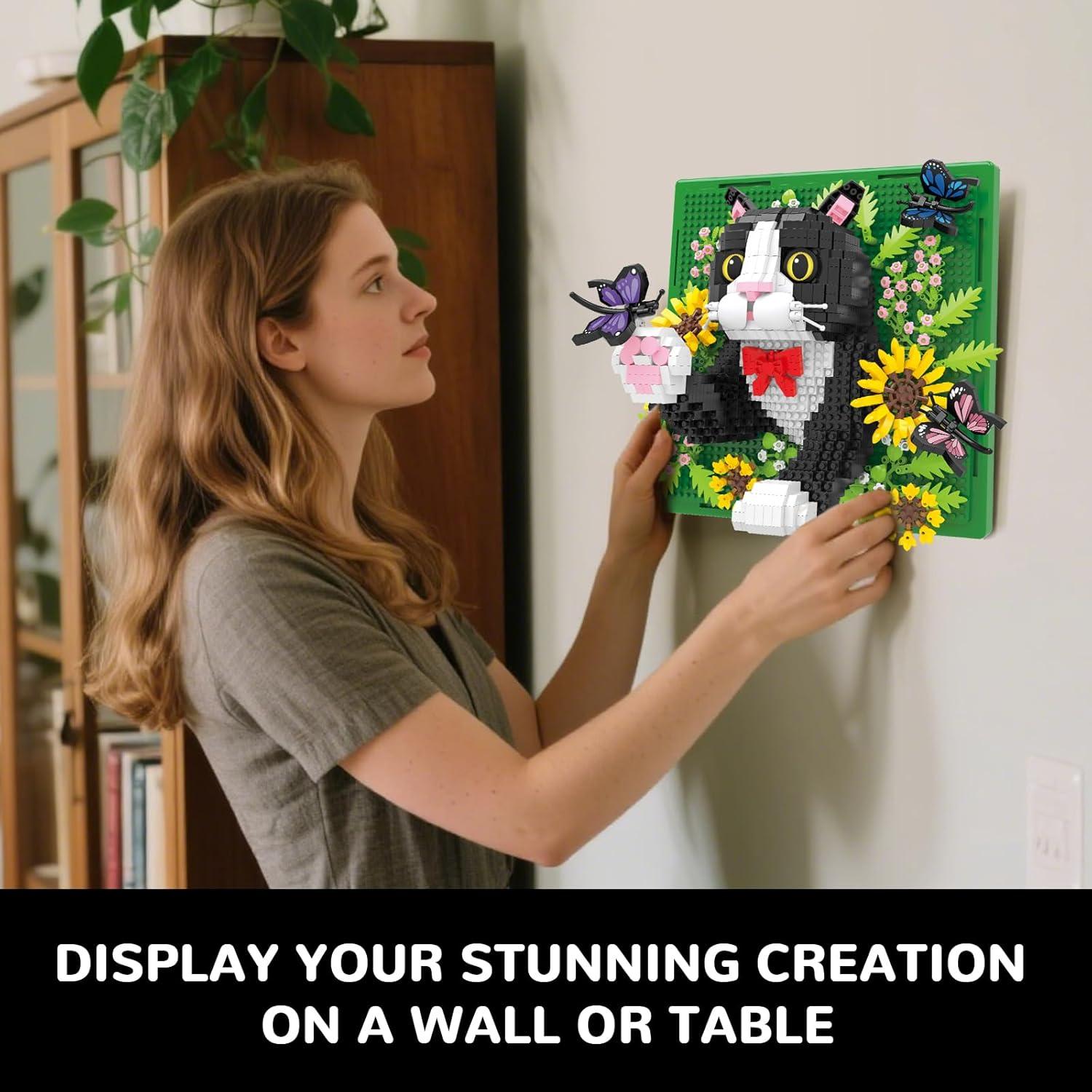 Juego de Bloques de Construcción 3D BseSparklion Gato 1402 PCS