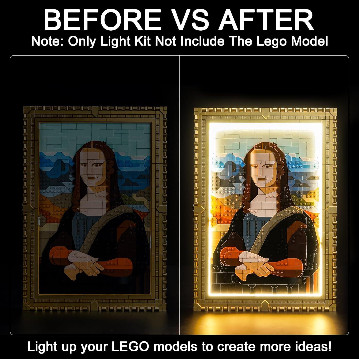 Kit de Luz LED Mejorado para Lego Mona Lisa - 15.6x10.1cm