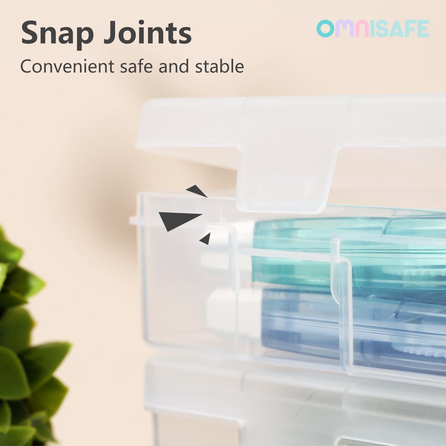 Organizadores de Plástico Medianos OMNISAFE - Paquete de 9