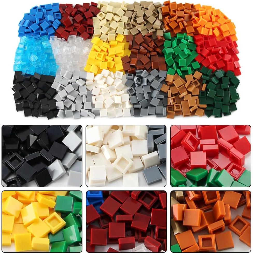 Feleph Azulejos Cuadrados 1x1 1000PCS Multicolor para Mosaicos