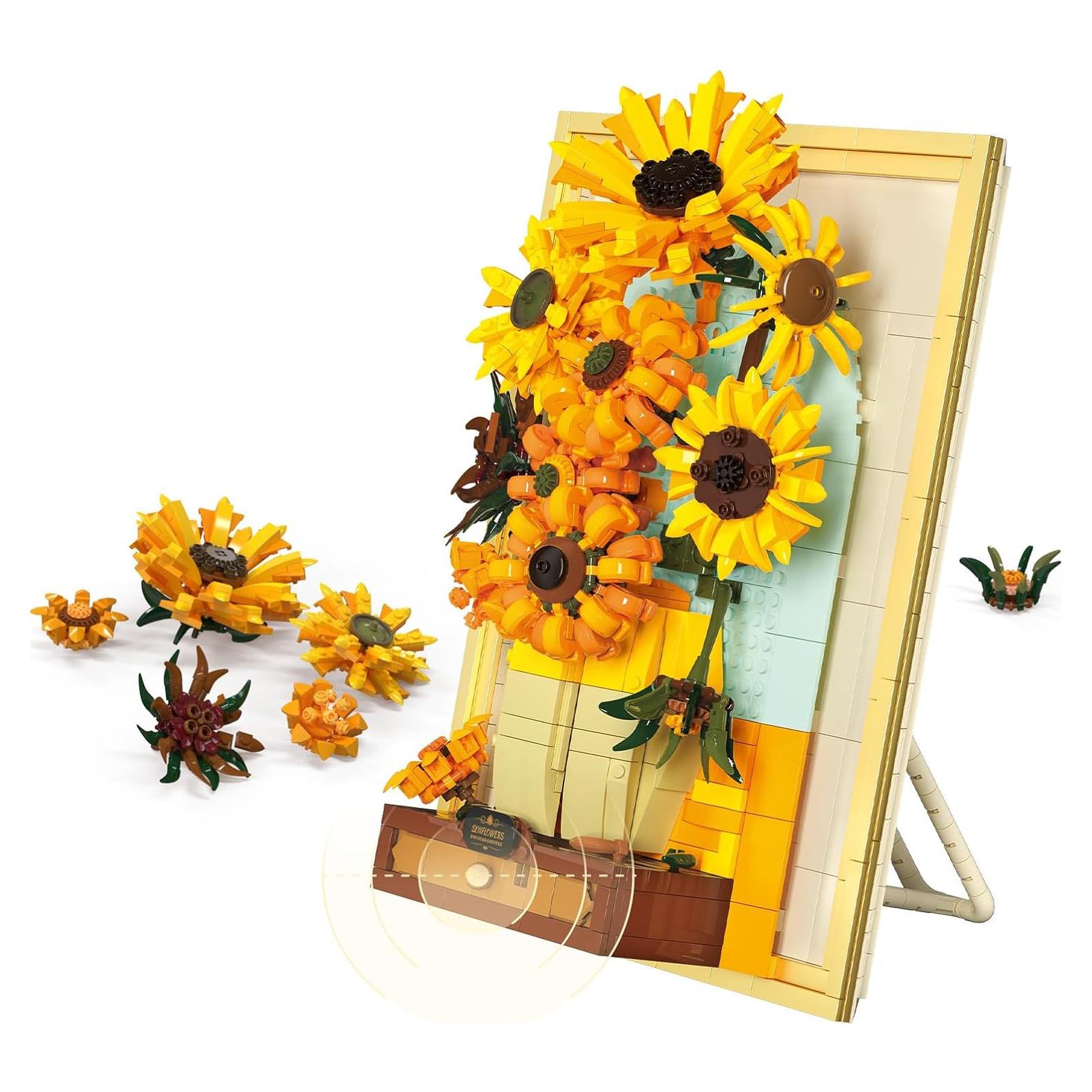 Conjunto de Bloques de Construcción Girasol Van Gogh 1166 Piezas