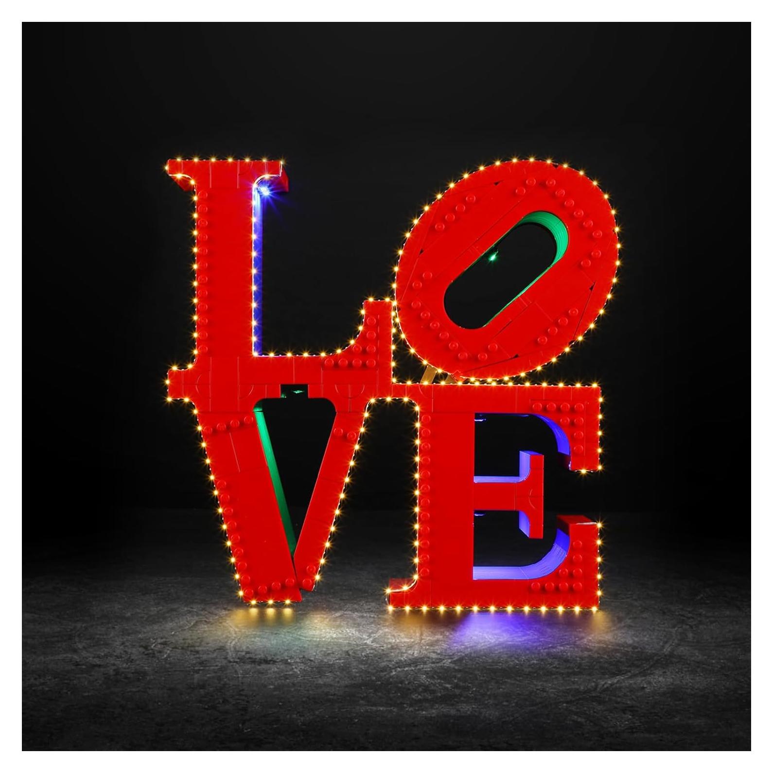 Juego de Luz LED Vaodest para Lego 31214 Escultura Amor