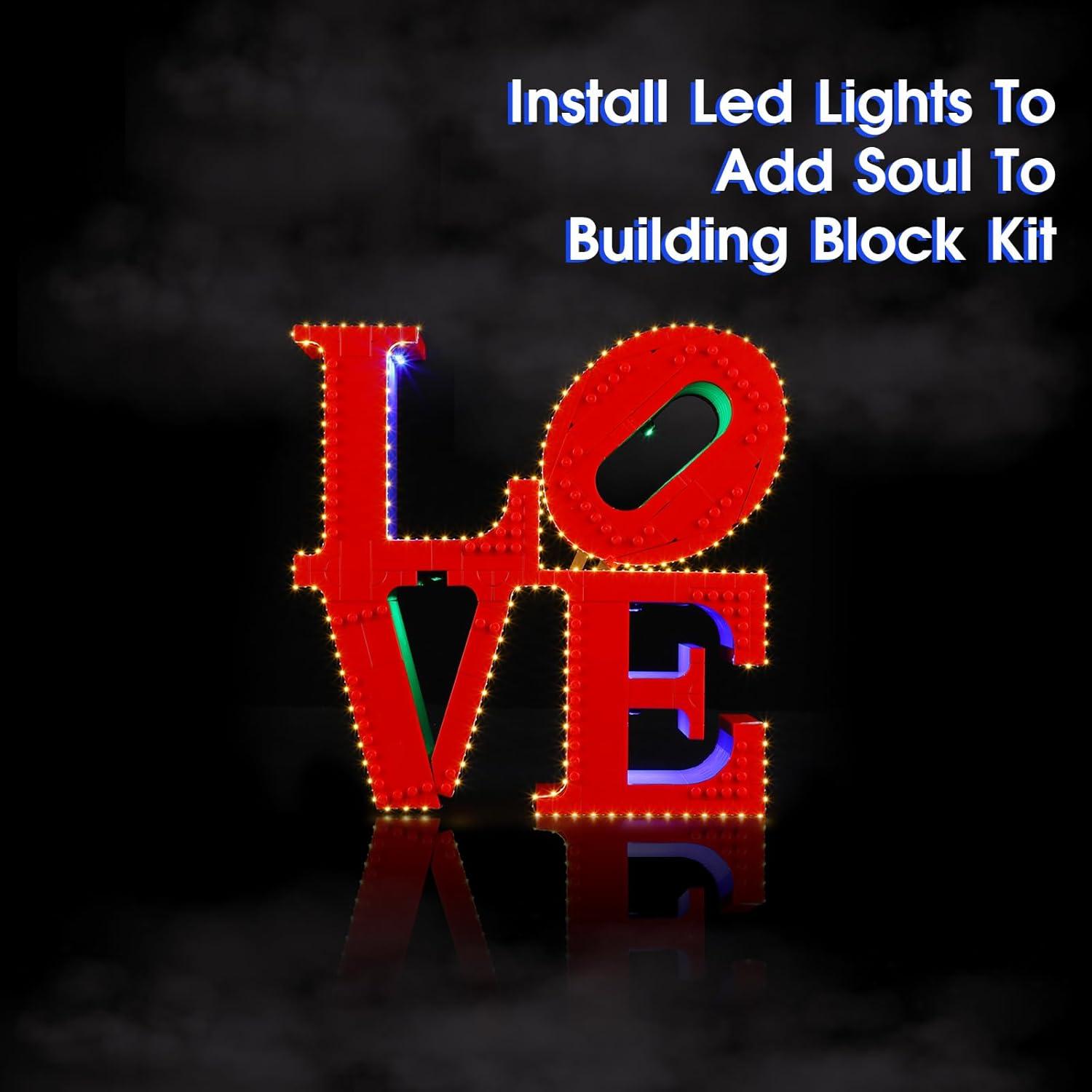 Juego de Luz LED Vaodest para Lego 31214 Escultura Amor