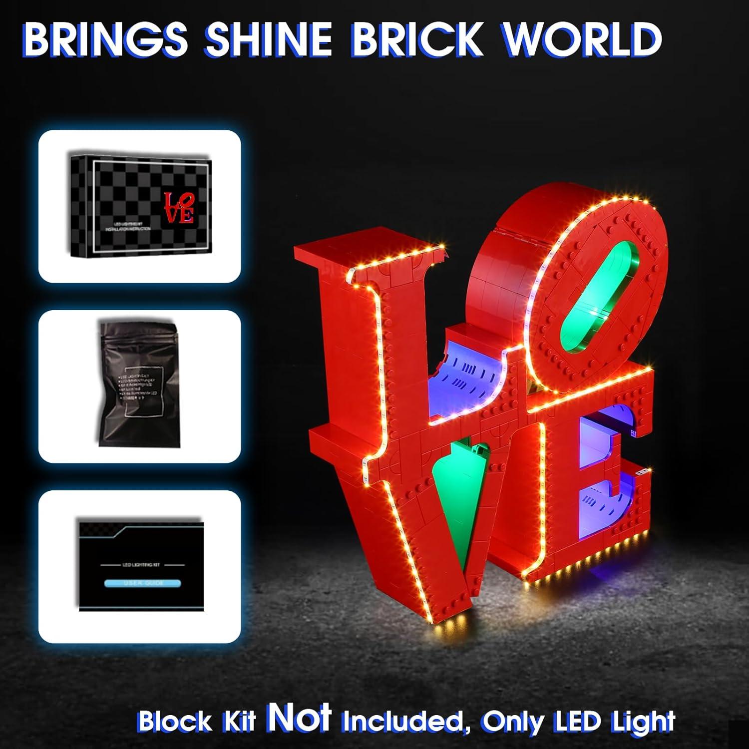 Juego de Luz LED Vaodest para Lego 31214 Escultura Amor