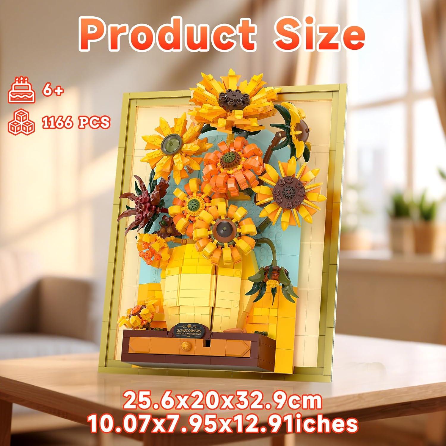 Juego de Bloques de Construcción Girasoles Letoways 1166 PCS