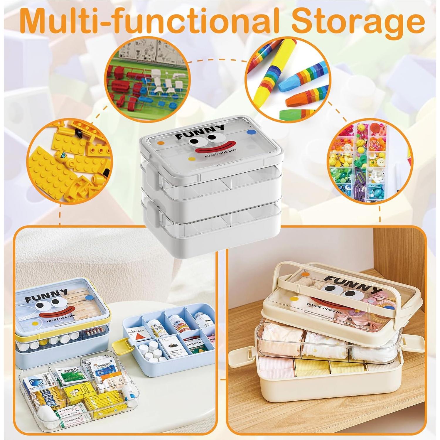 Caja de Almacenamiento Plástica UFORU 5 Capas Blanca