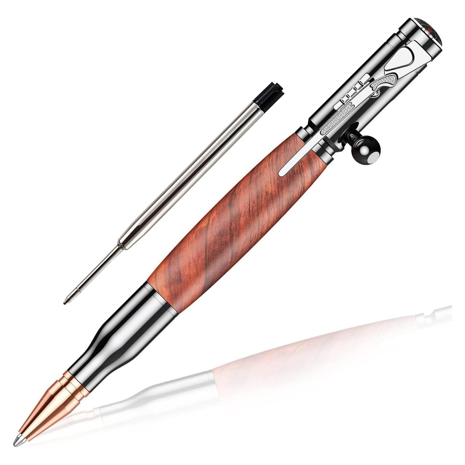 Bolígrafo táctico SHALORY con clip y recargas extra