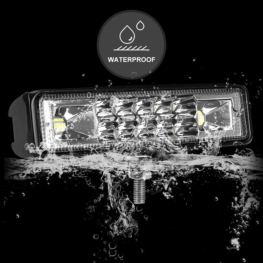 Barra de Luz LED Nicerpro 60W 10000Lm 15cm Impermeable 2 Pzas