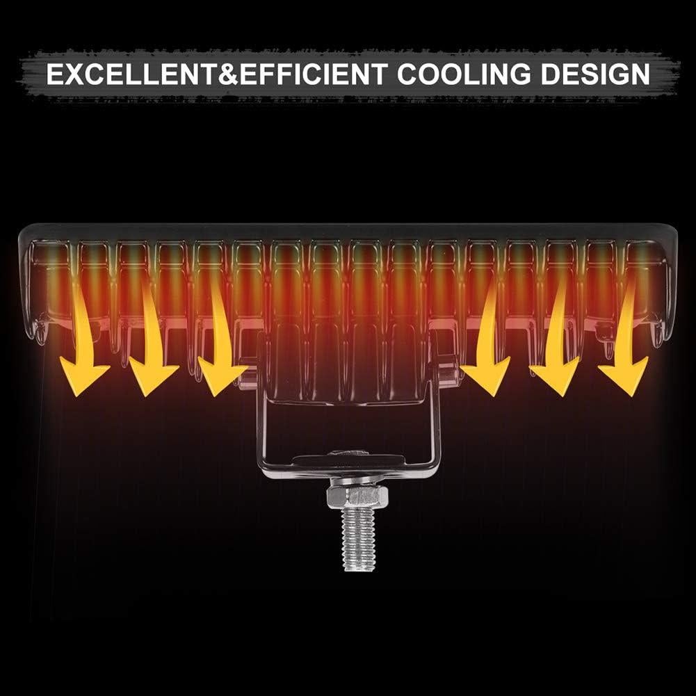 Barra de Luz LED Nicerpro 60W 10000Lm 15cm Impermeable 2 Pzas