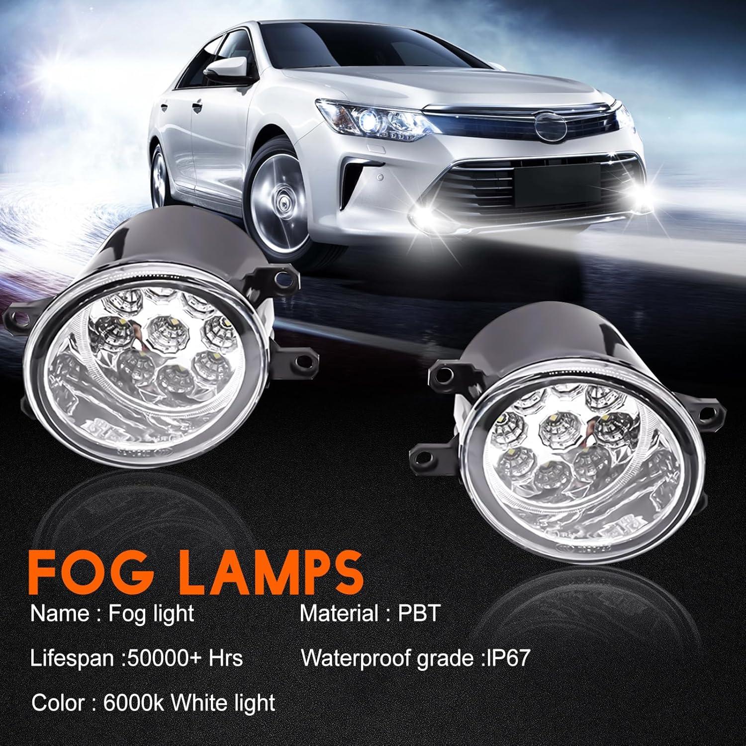 Luz de Niebla LED Qobsos para Toyota Camry 2012-2014, 6000K