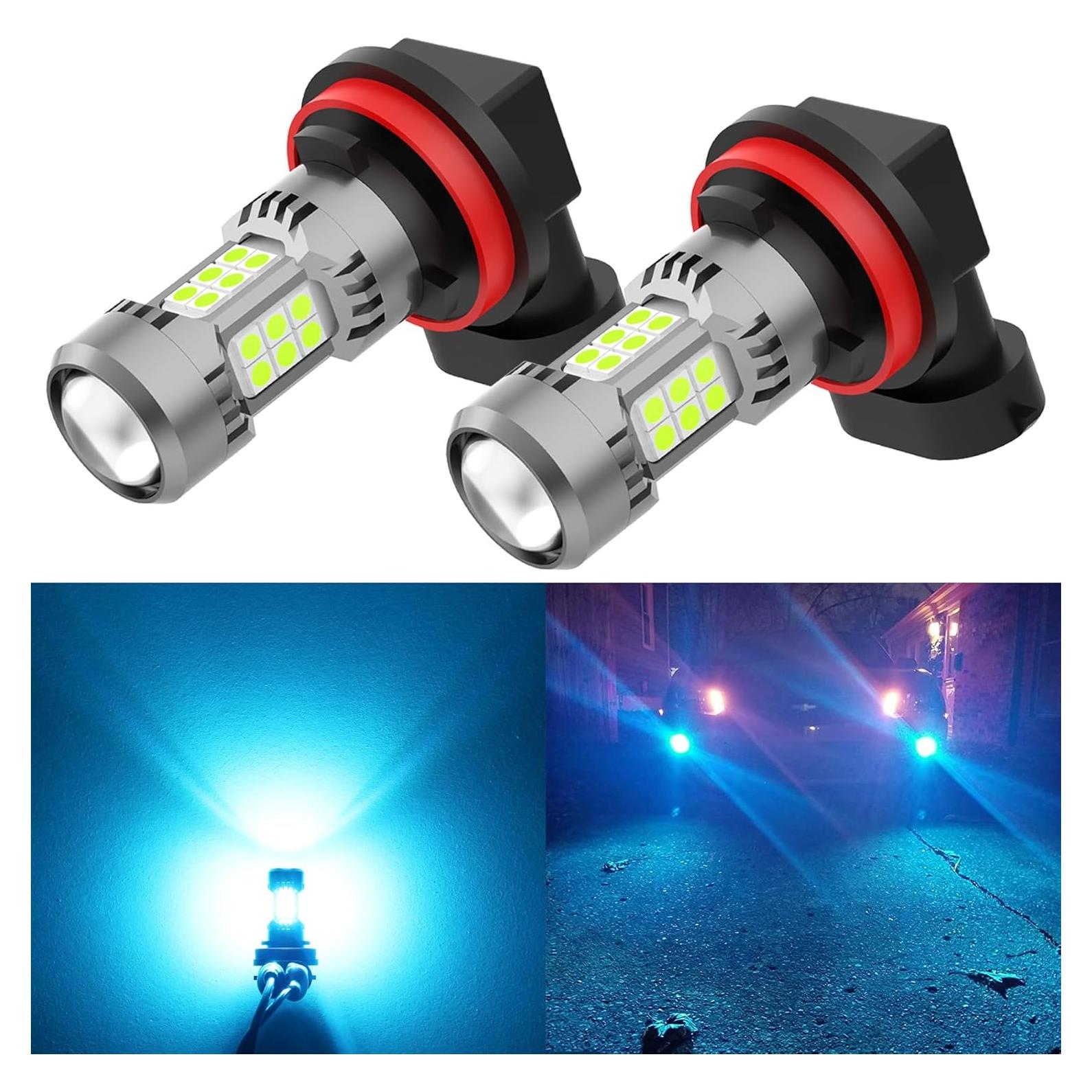 Bombillas LED de Niebla PHINLION H11 H8 Azul Hielo 3200 Lúmenes
