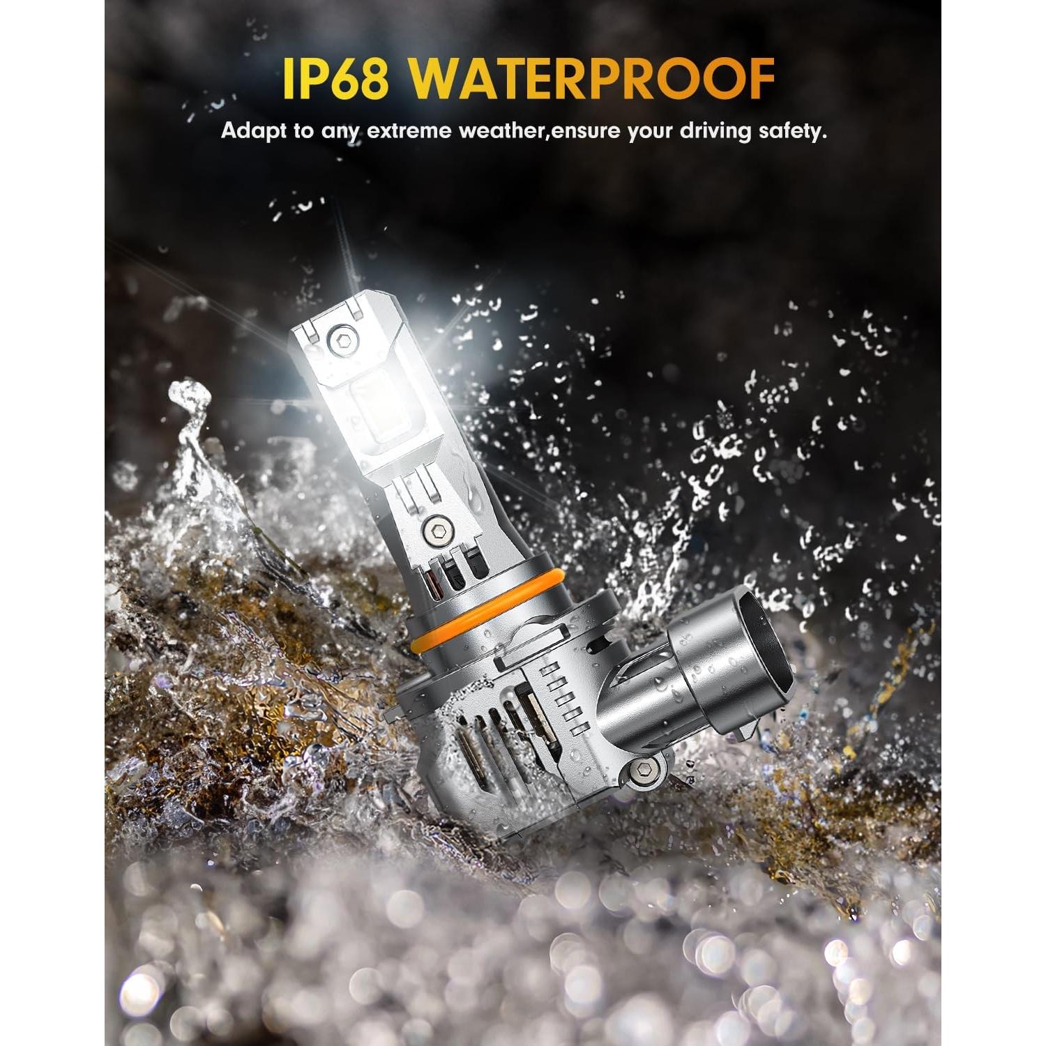 Bombillas LED 9005 FAHREN 70000LM 6500K Frío - Paquete de 2