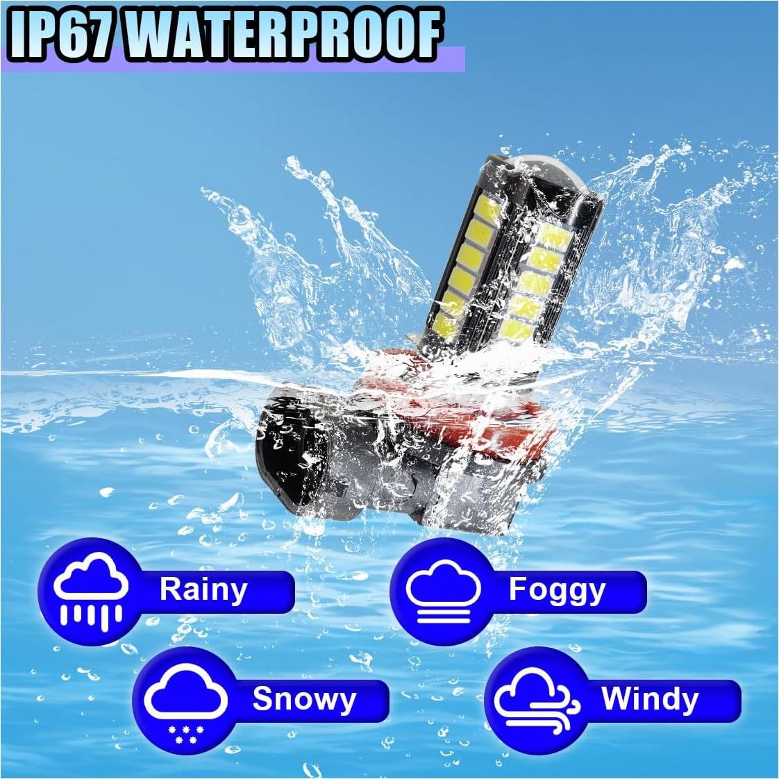 2 Bombillas LED H11 LHDOS Luz de Niebla 1500 Lumen 6500K