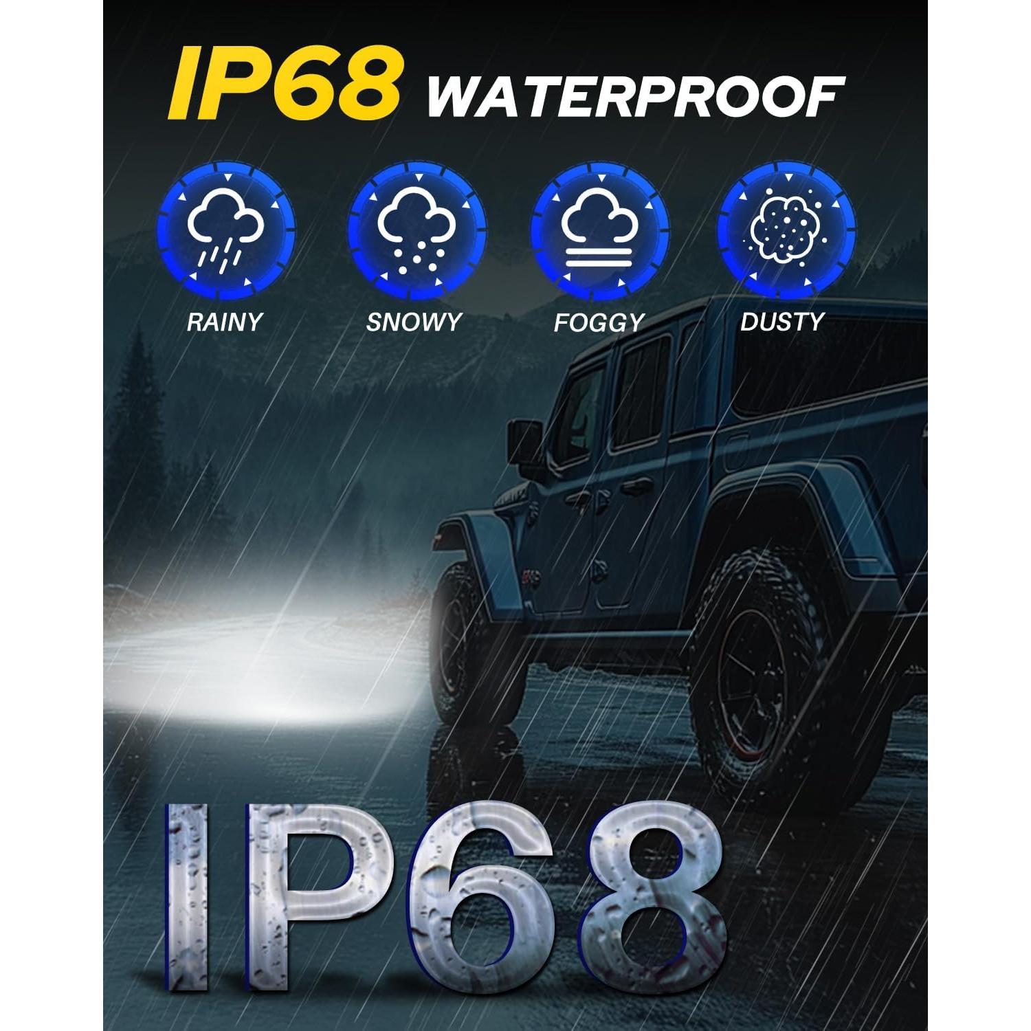 Bombillas LED AUTOONE H11 9005 70000LM 6500K Paquete de 4