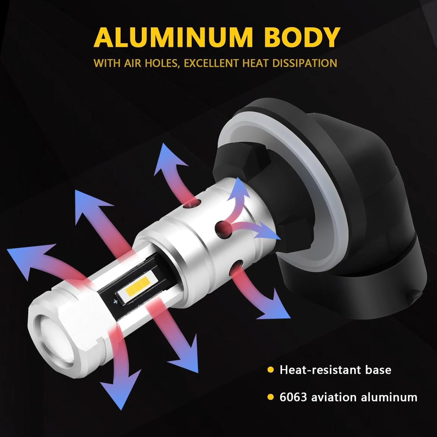 Bombillas de Niebla LED PHINLION 881 Amarillo 3000K - 3800 Lúmenes